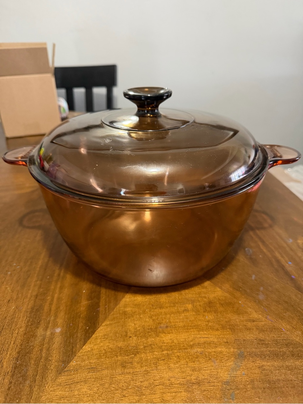 Vintage Corning Visions Amber 4.5L Dutch Oven